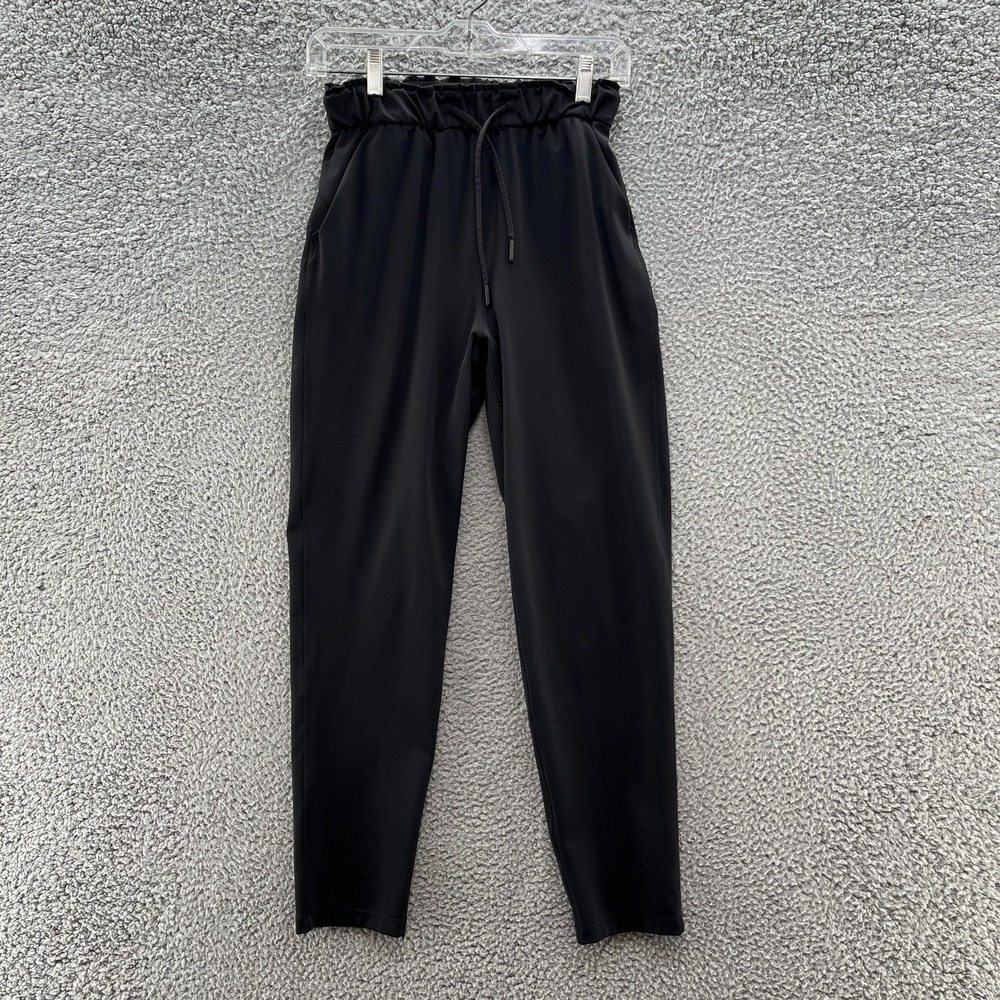 Lululemon Pants Womens 2 Black Keep Moving High Rise Tappered Jogger